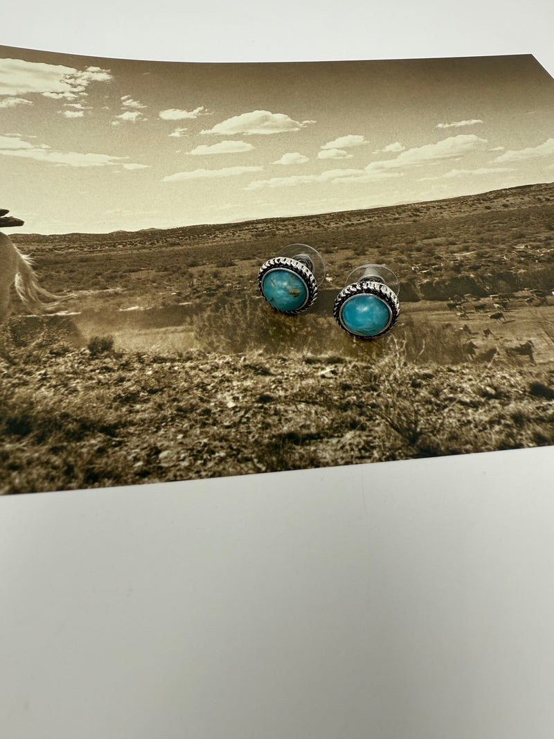Western Hand Stone Post Earrings