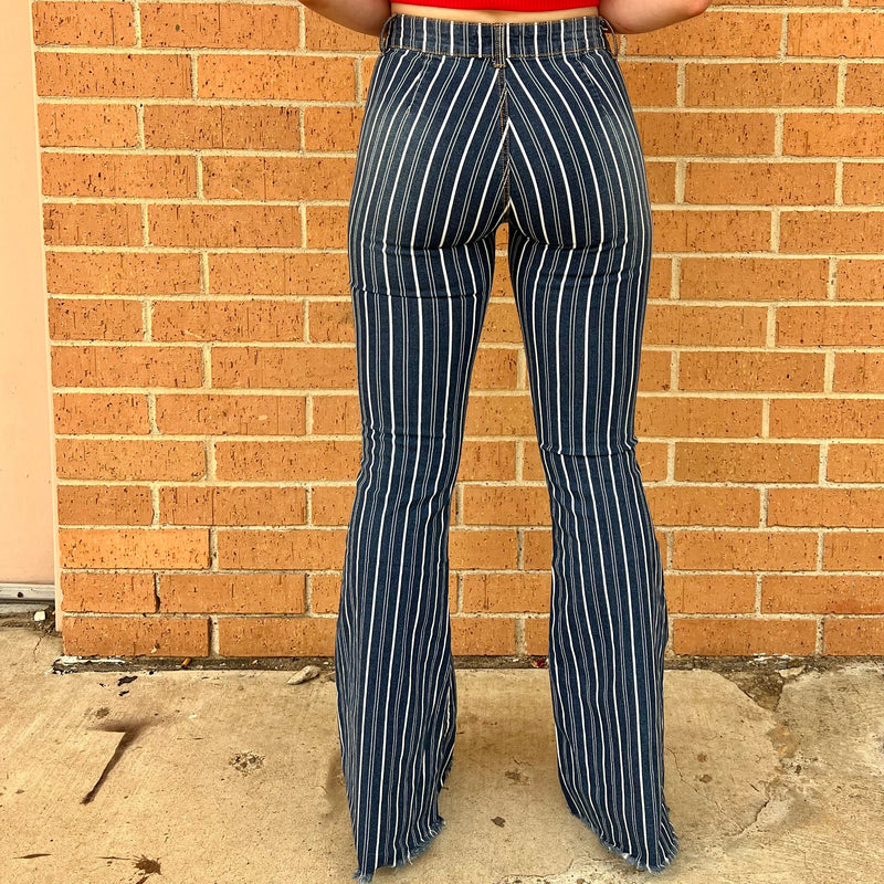 Striped Away From It All Flares* | gussieduponline