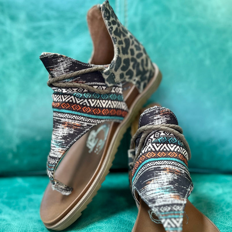 These Vintage Brown Aztec Print Sandals are perfect for any occasion. The coral, turquoise, brown, and Khaki colors of these loafers make these shoes a statement. They are so lightweight and have a very comfy sole. 