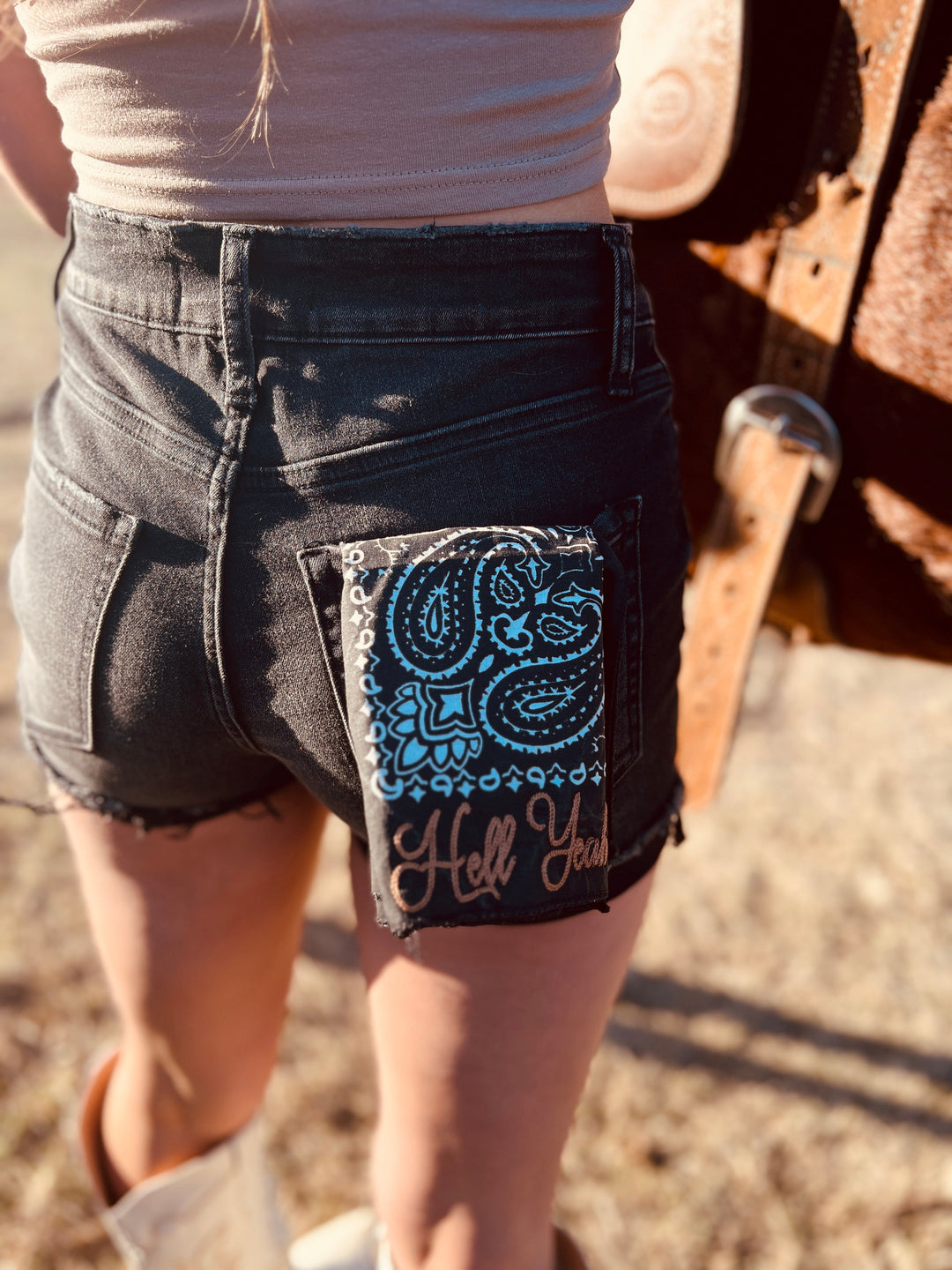 Hell Yeah Embroidered Bandana | gussieduponline