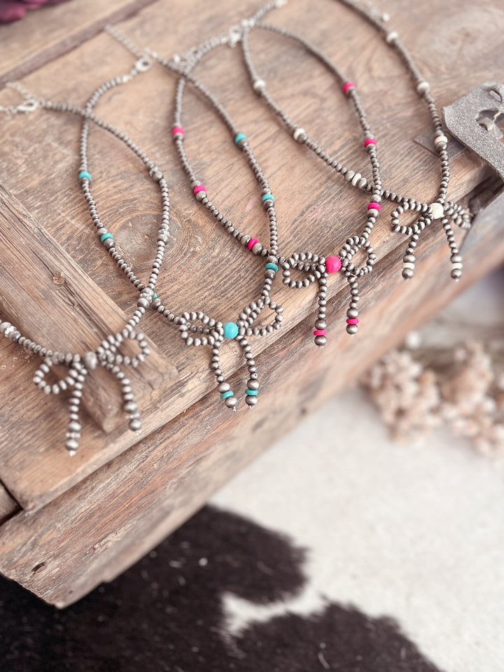 Western Style Navajo Inspired Bow Necklaces - 4 Colors