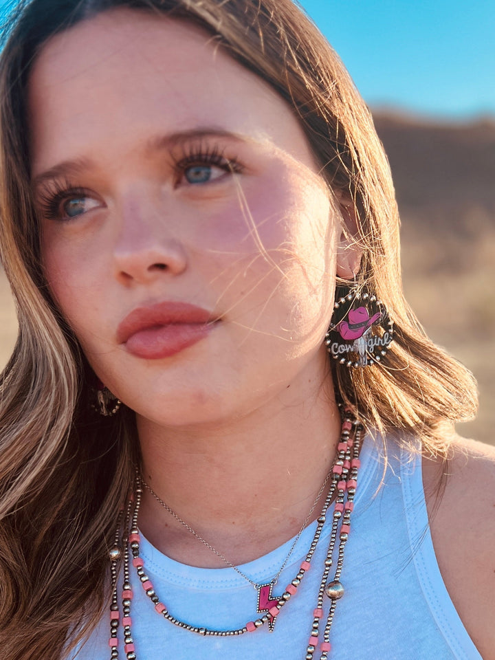 Longhorn Cowgirl Hoop Earrings | gussieduponline