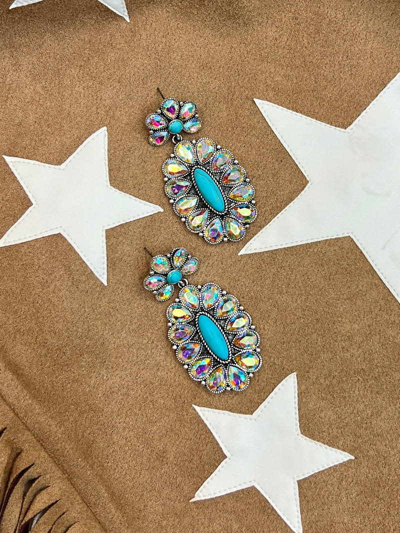 Crown Iridescent Jewel of the Rodeo Earrings-2 Designs