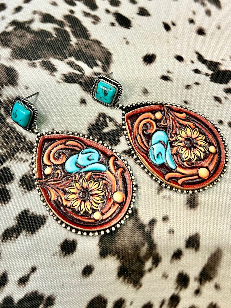 The Cowgirl Under the Hat Earrings- 2 Colors
