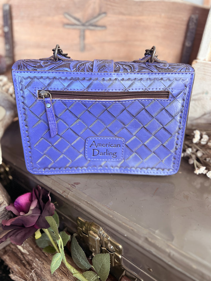 Darling Tooled Leather All-Around Belt Buckle Bag - 3 Colors