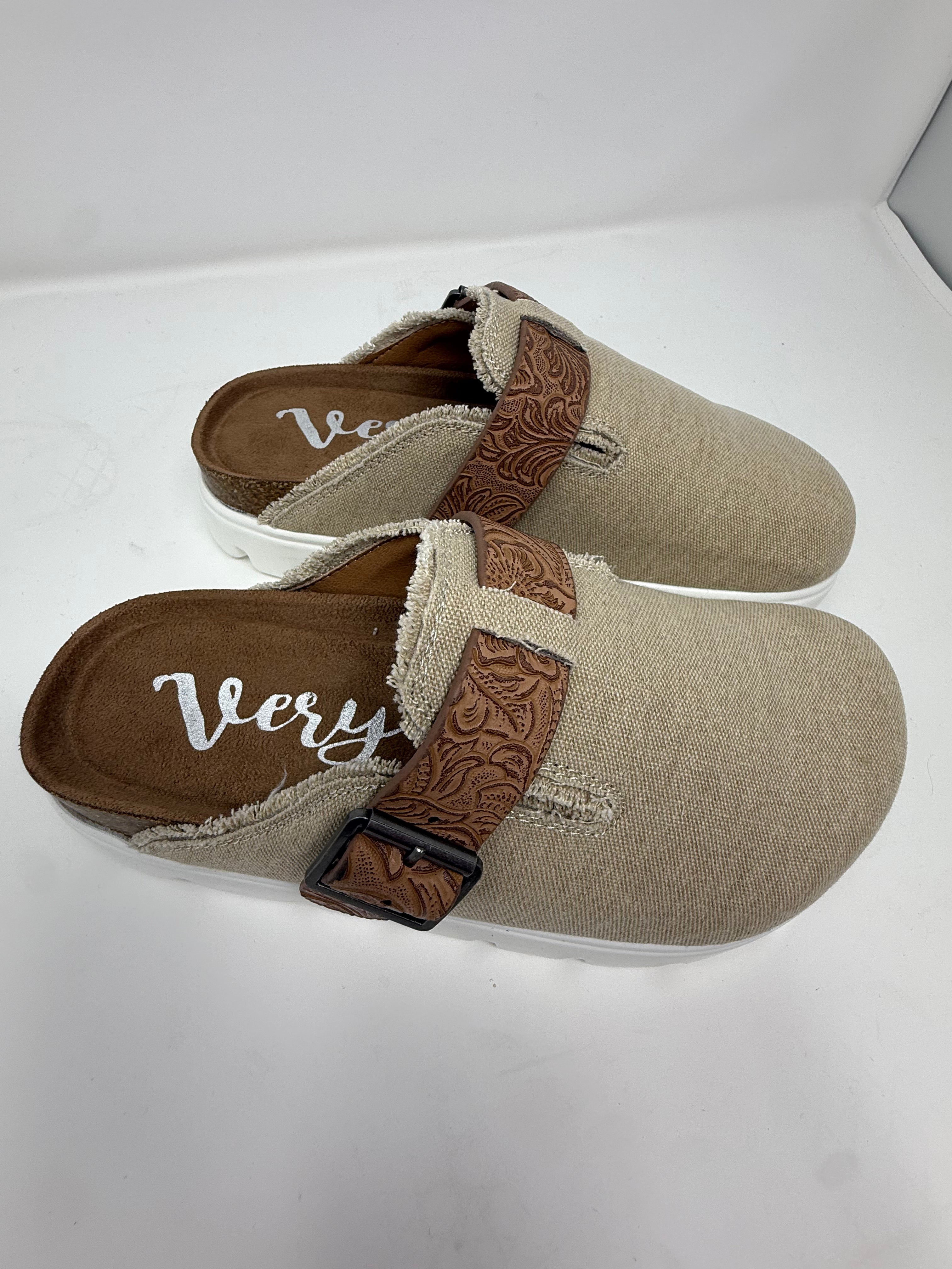 Very G Tan Letty Tooled Platform Clogs I Gussied Up Online Boutique ...