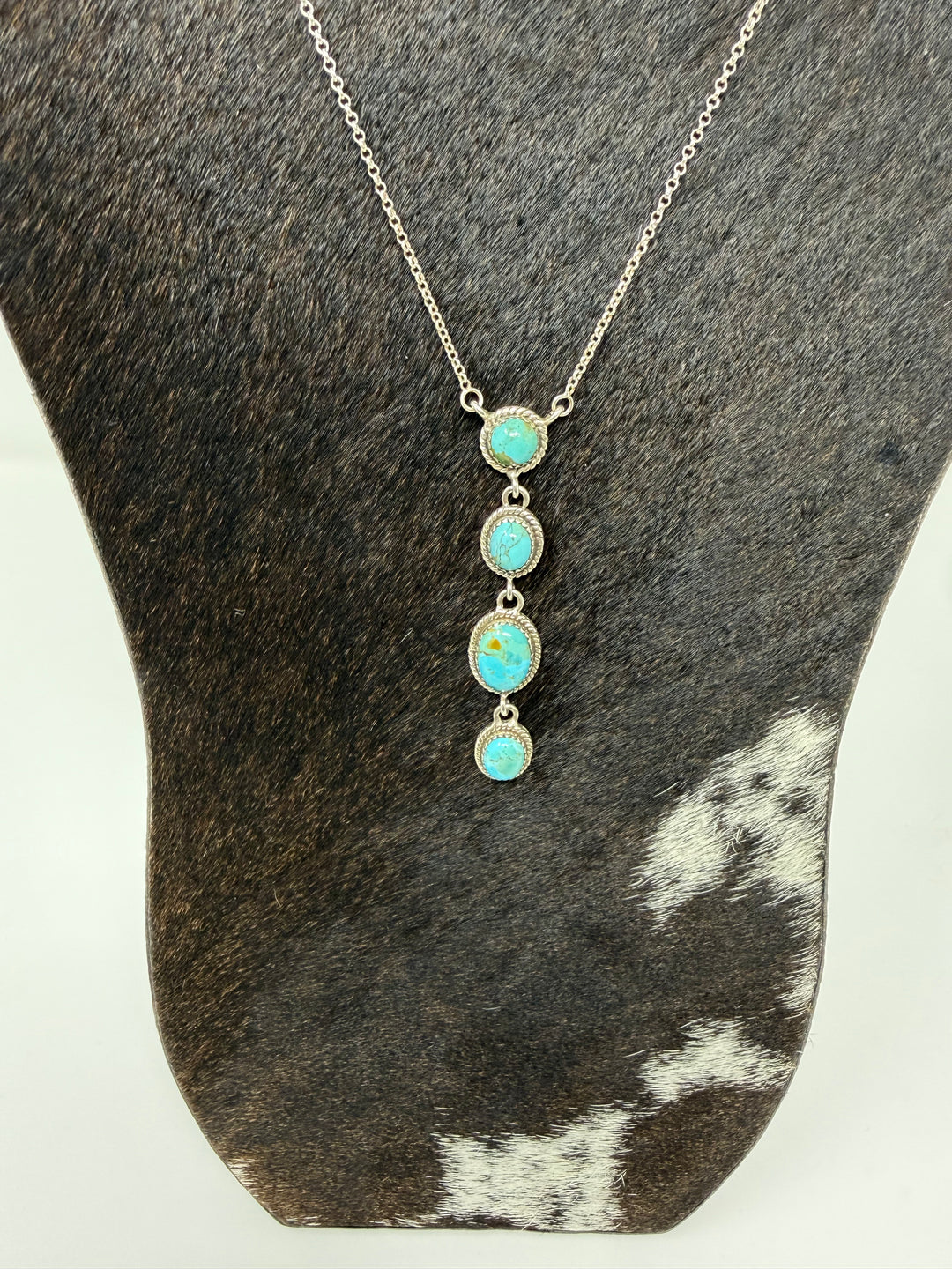 Kingman Turquoise Lariat Necklace