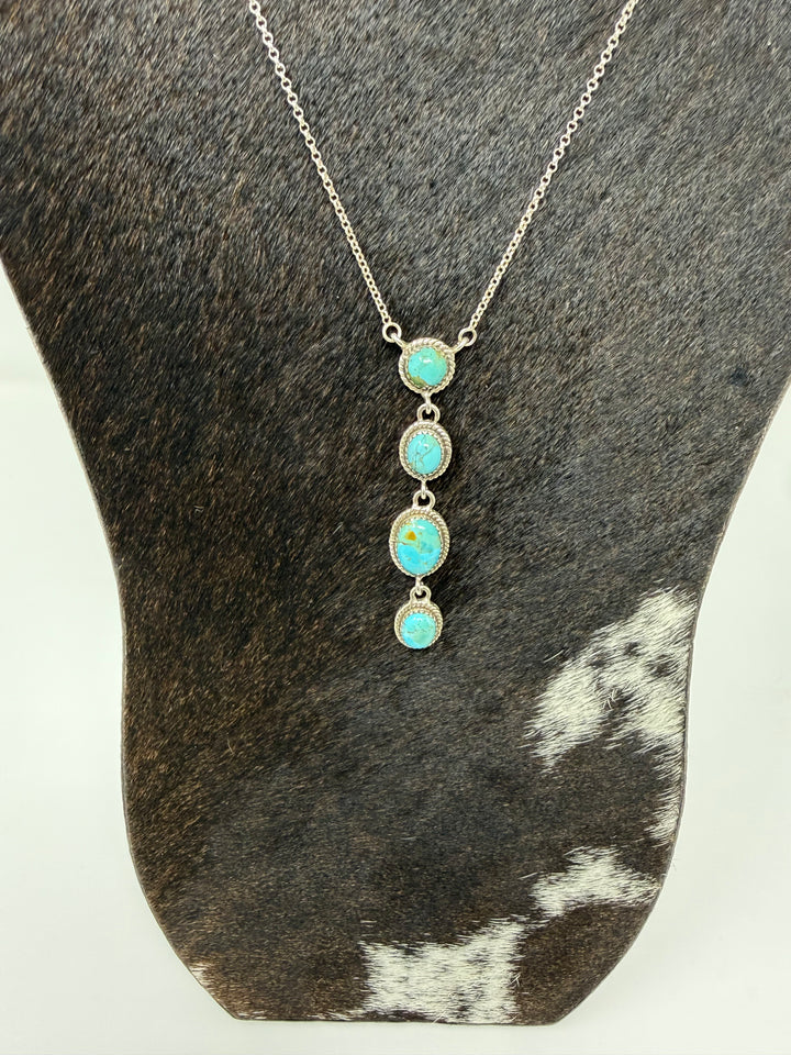 Kingman Turquoise Lariat Necklace