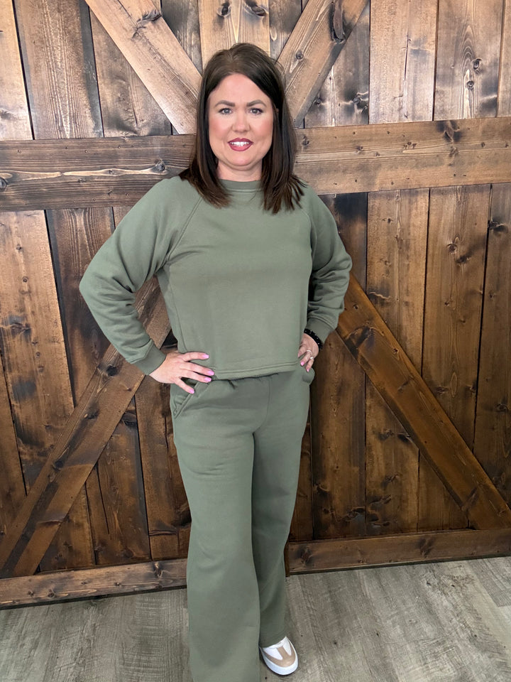 Zenana Fleece Raglan Sweat Set