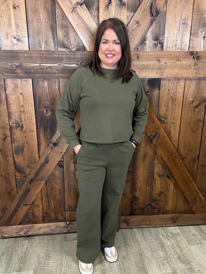 Zenana Fleece Raglan Sweat Set