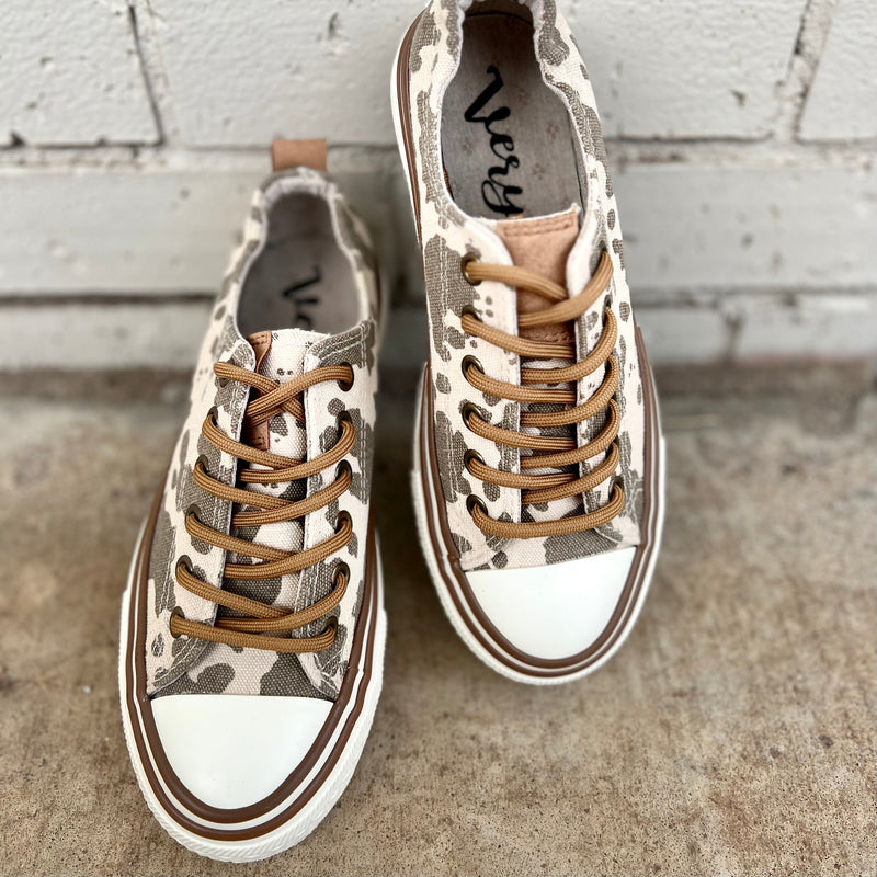 Mooing Driana Cream & Brown Sneakers* | gussieduponline
