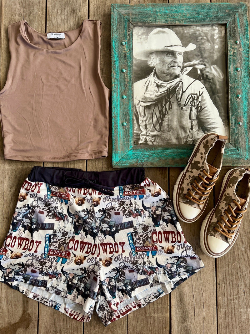 Cowboy Motel Shorts | gussieduponline
