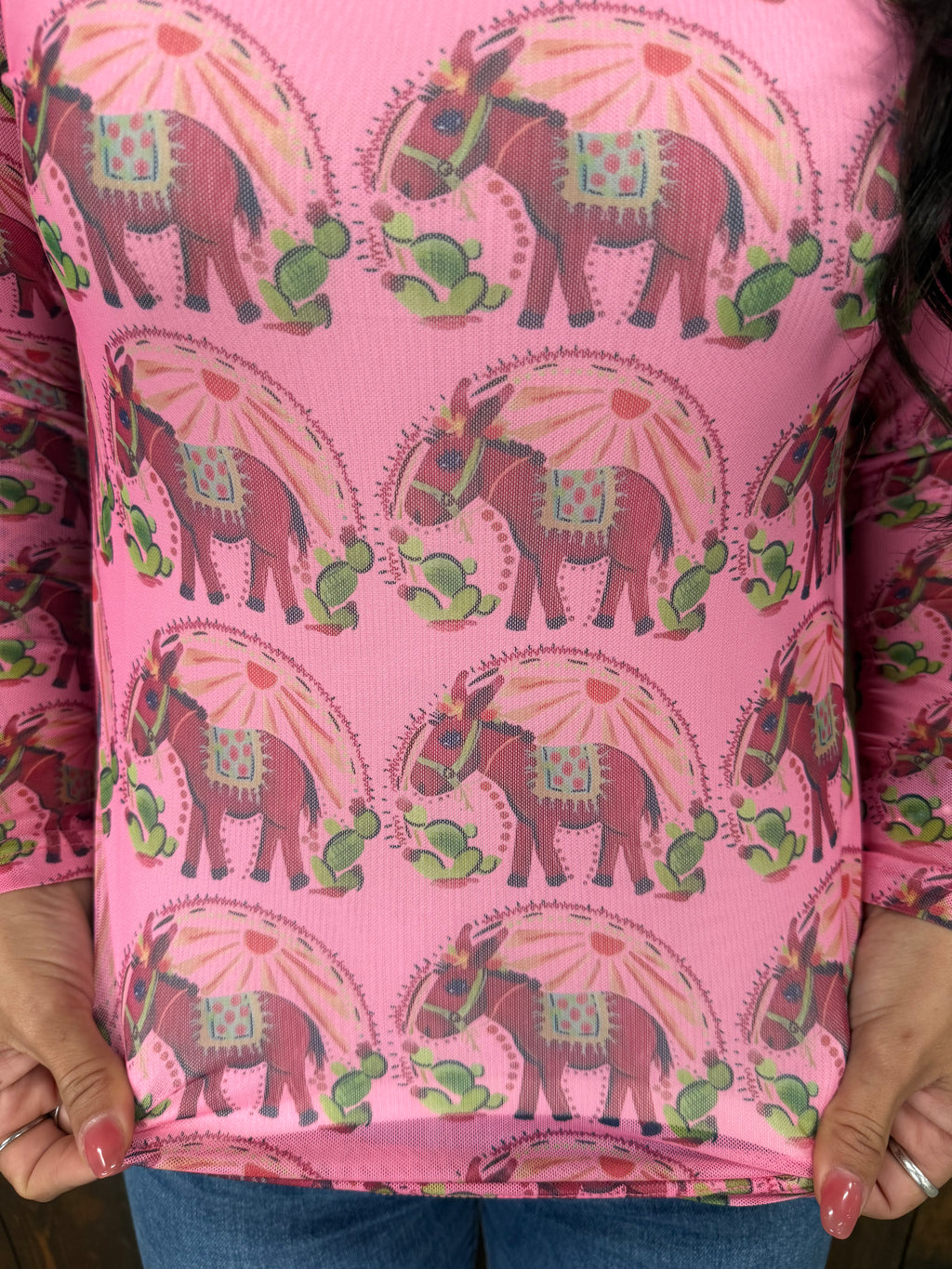 Donkey Sunshine Mesh Top