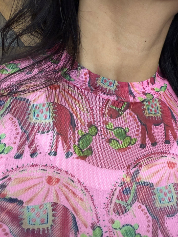 Donkey Sunshine Mesh Top