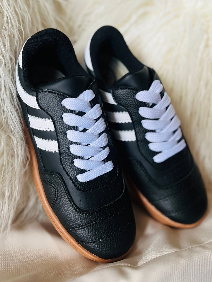 Blackened Ask Me Nicely Sneakers | gussieduponline