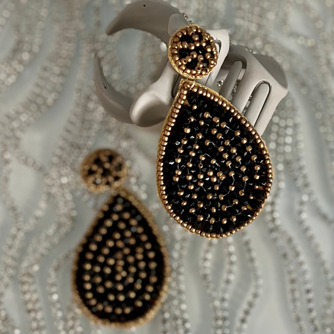 Seed Bead Tear Earrings- 4 Colors | gussieduponline