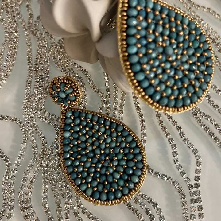 Seed Bead Tear Earrings- 4 Colors | gussieduponline