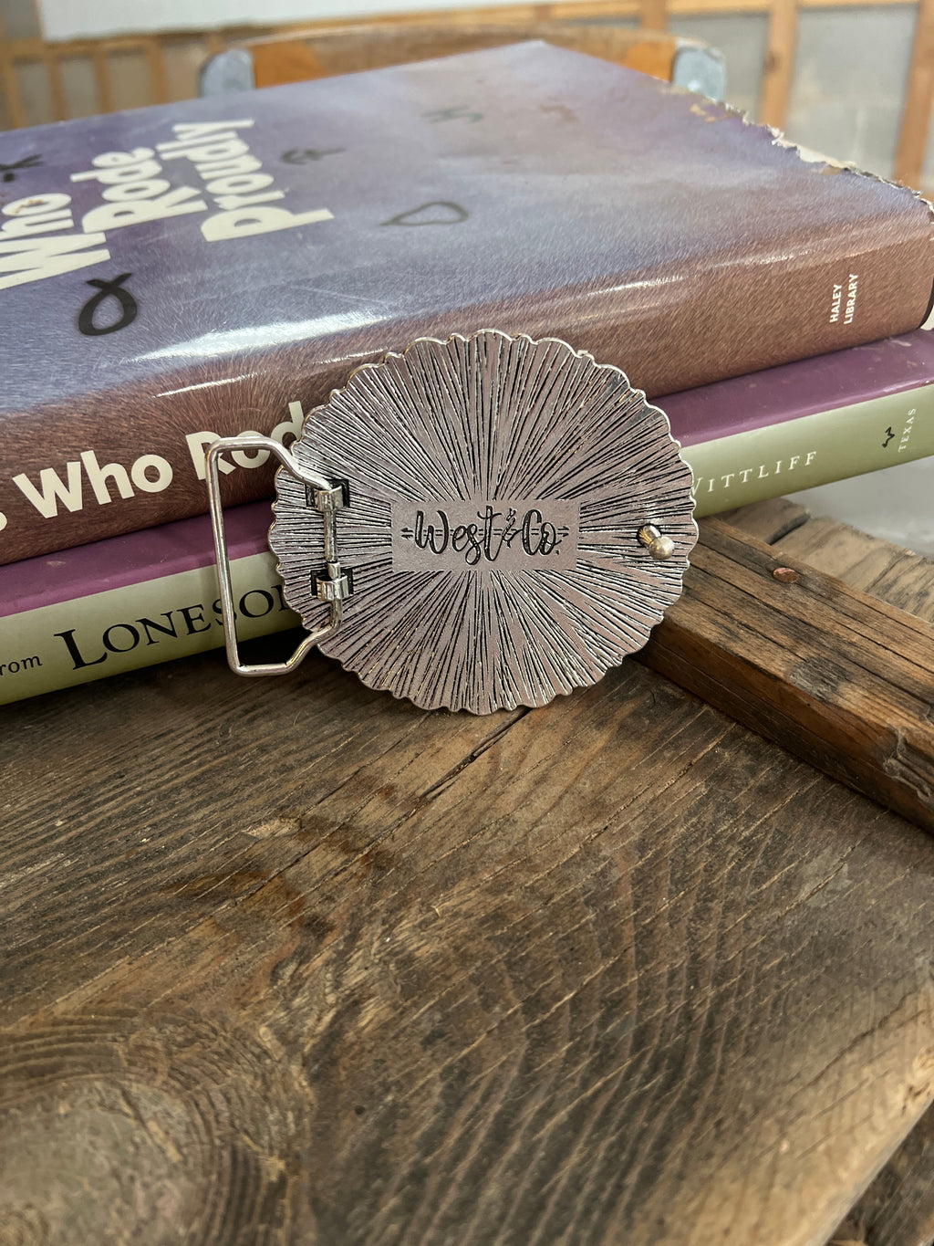 Oval Turquoise Cluster Belt Buckle