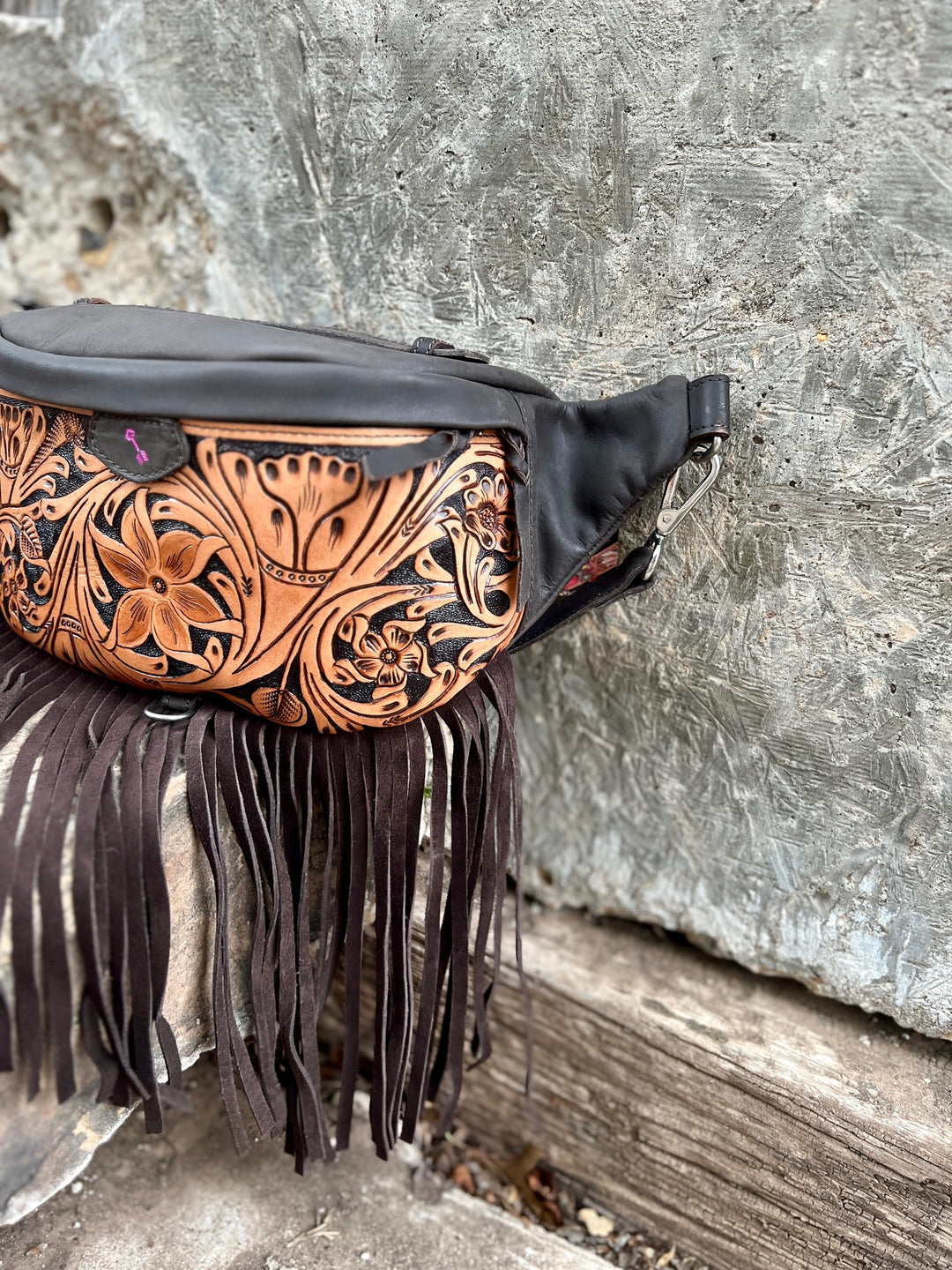 fringe sling fanny pack