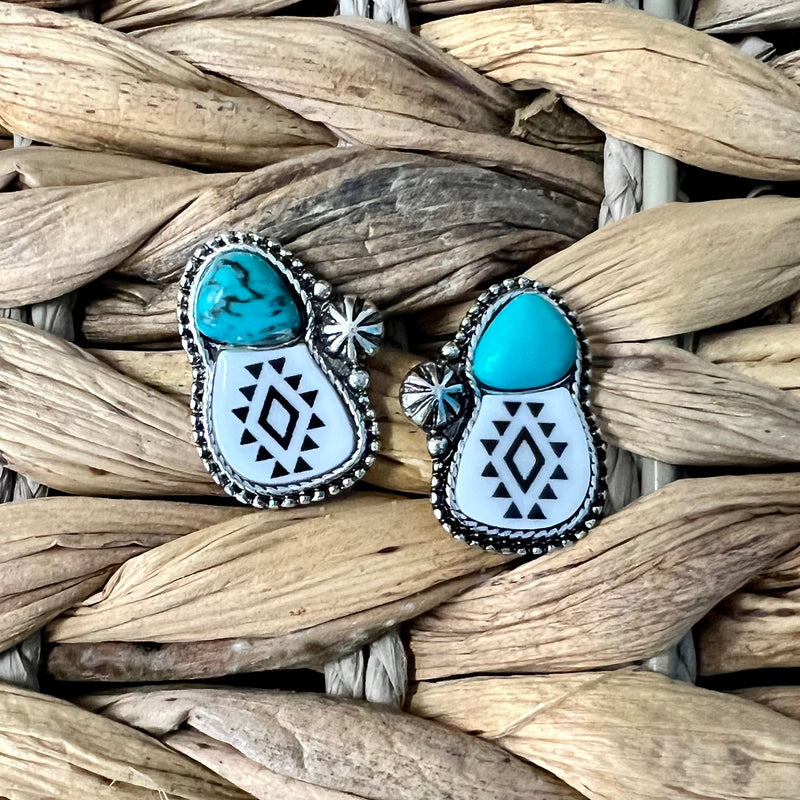 Show your style with these western-inspired By My Side earrings! From the classic concho to the vibrant turquoise stone to the chic aztec cross, you'll have fun playing up your look with these beauts! So don't fret, with these blingin' earrings you'll never be by your side (or ears) alone!