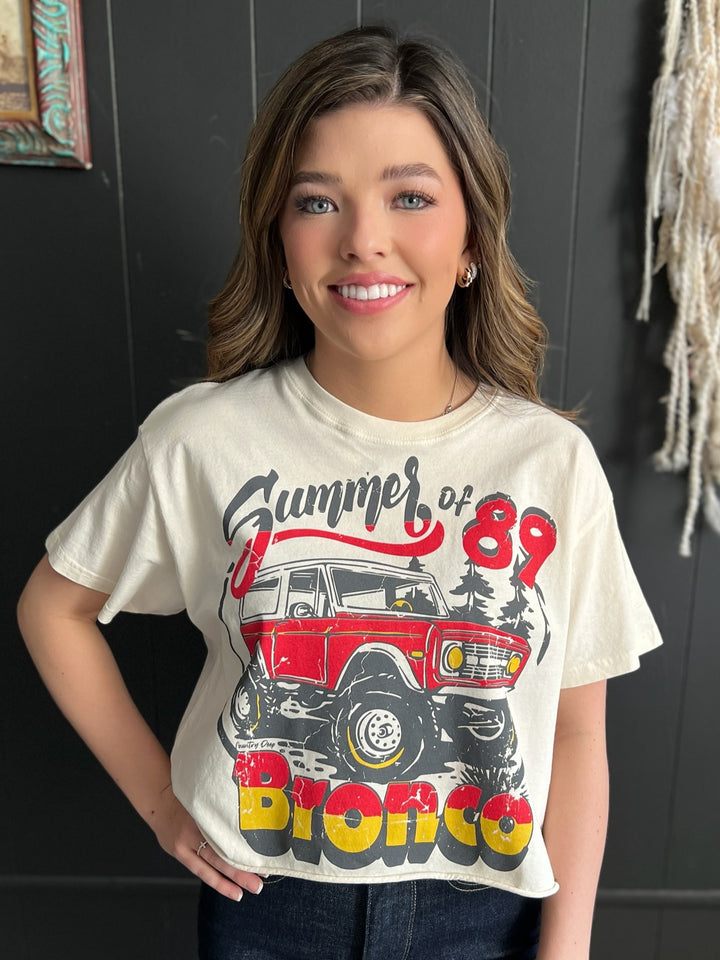 Summer 89' Bronco Crop Top T-Shirt*