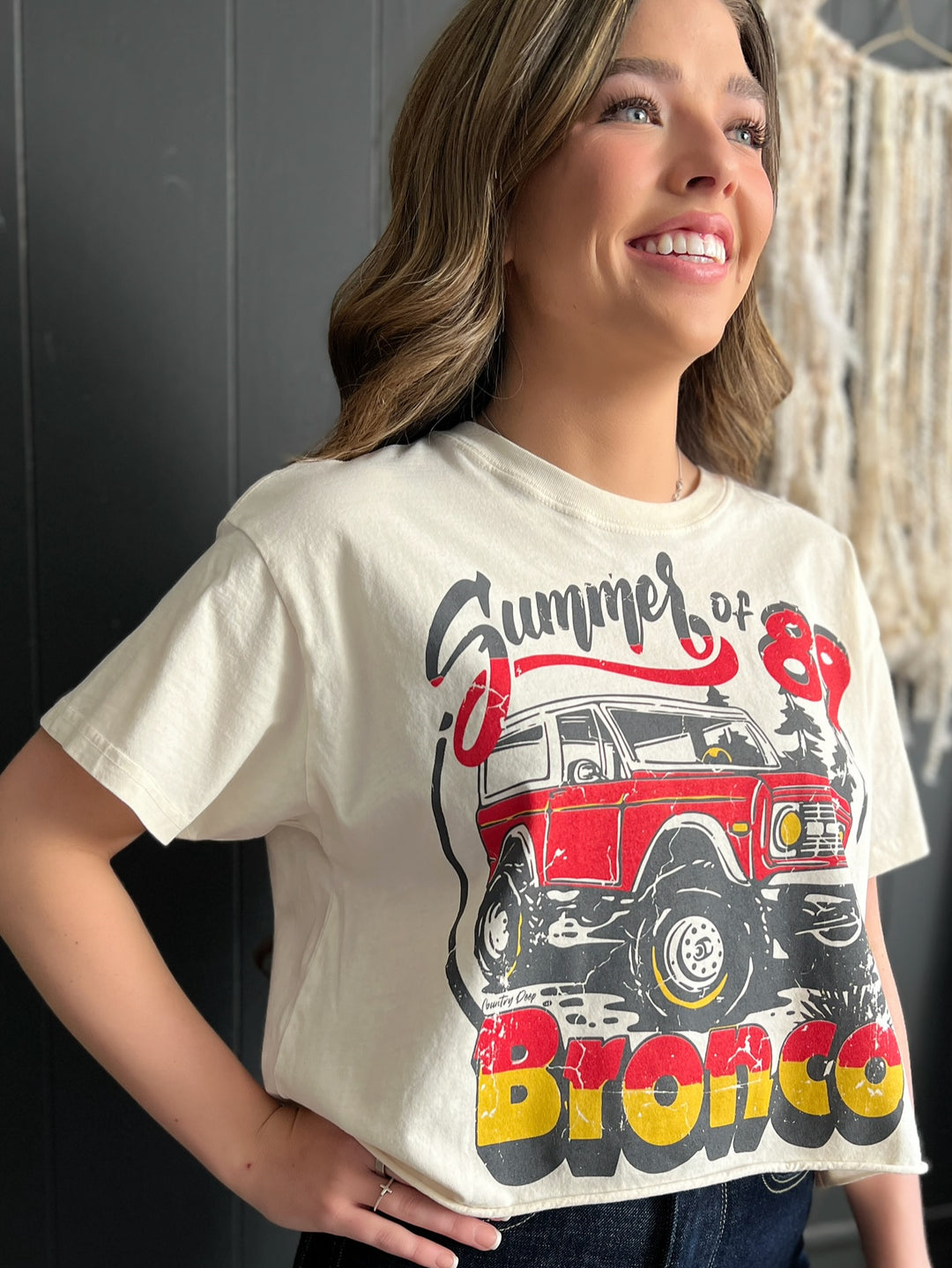 Summer 89' Bronco Crop Top T-Shirt*