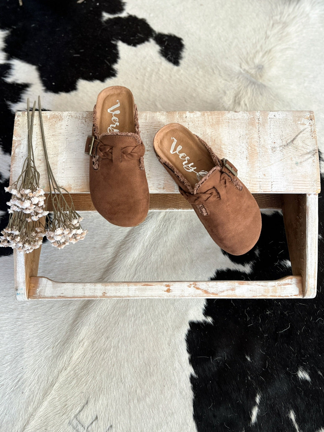 Iris Brown Braided Clogs | gussieduponline