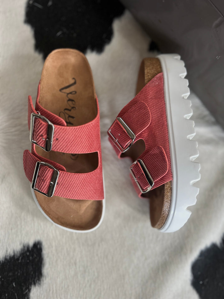 Jazmin Rust Platform Sandals