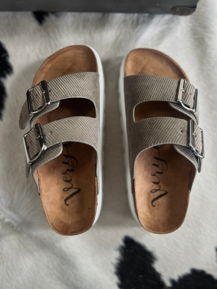 Jazmin Taupe Platform Sandals