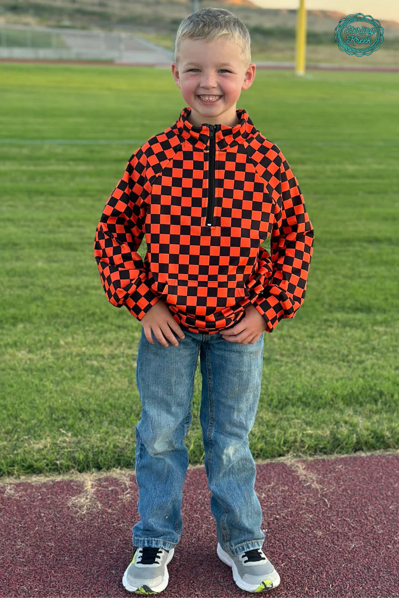 KIDS SK Orange & Black Pep Rally Pullover