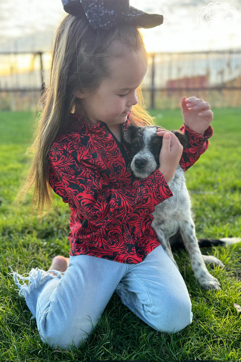 KIDS SK Red & Black Tailgate Party Pullover