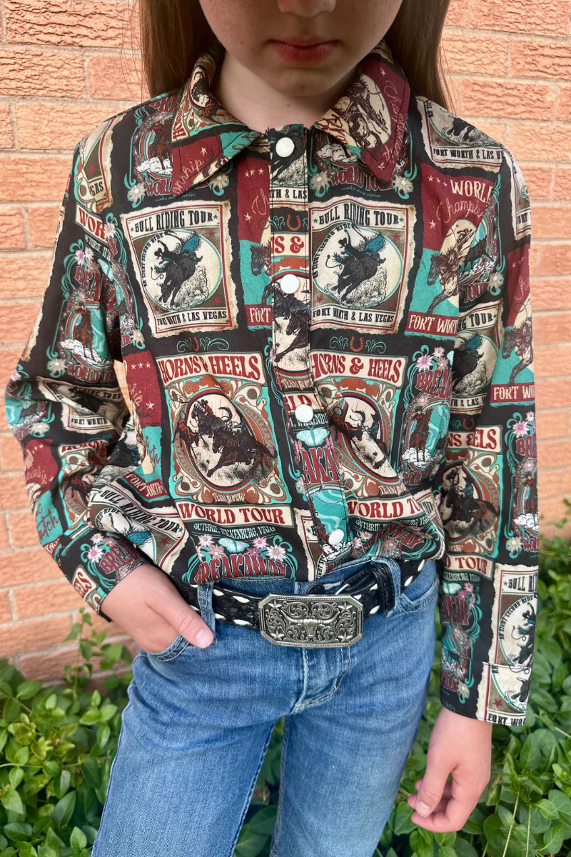 KIDS Sterling Kreek Vintage Rodeo Button Up