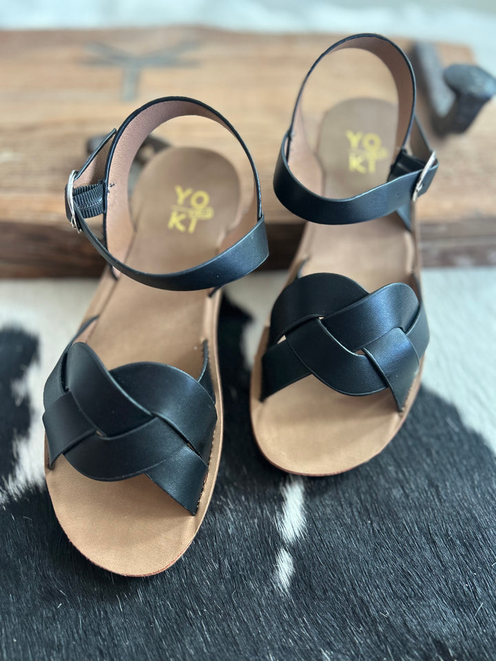 Kids Leather Braided Sandals-3 Colors