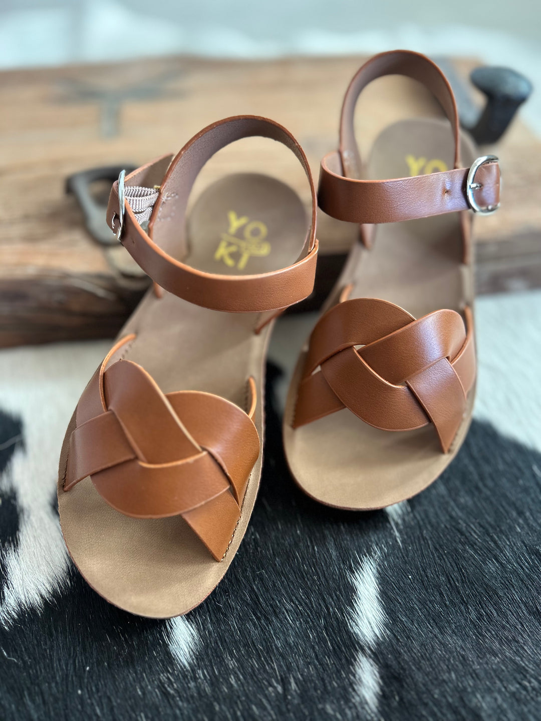 Kids Leather Braided Sandals-3 Colors