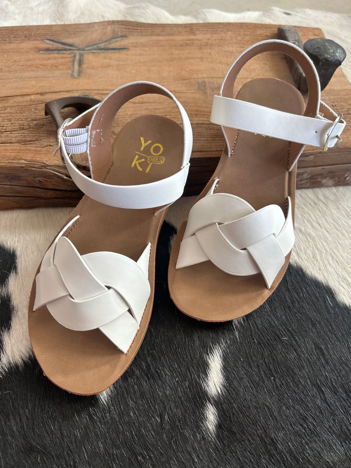 Kids Leather Braided Sandals-3 Colors