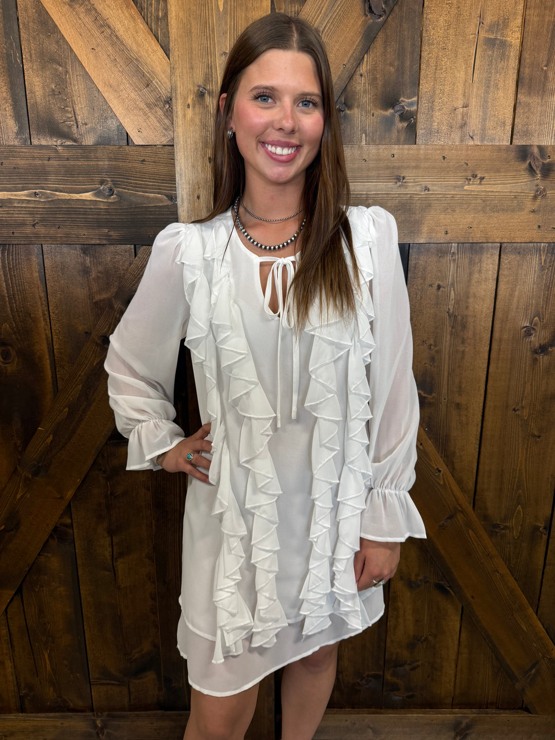 L&B Ivory Flowy Layered Ruffle Dress | Gussied Up Online Boutique gussied up online L&B Ivory Flowy Layered Ruffle Dress | Gussied Up Online Boutique gussied up online