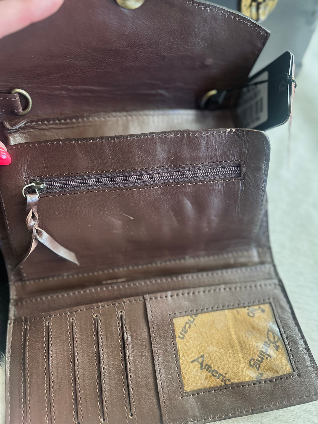 American Darling Leather Bloom Wallet Crossbody