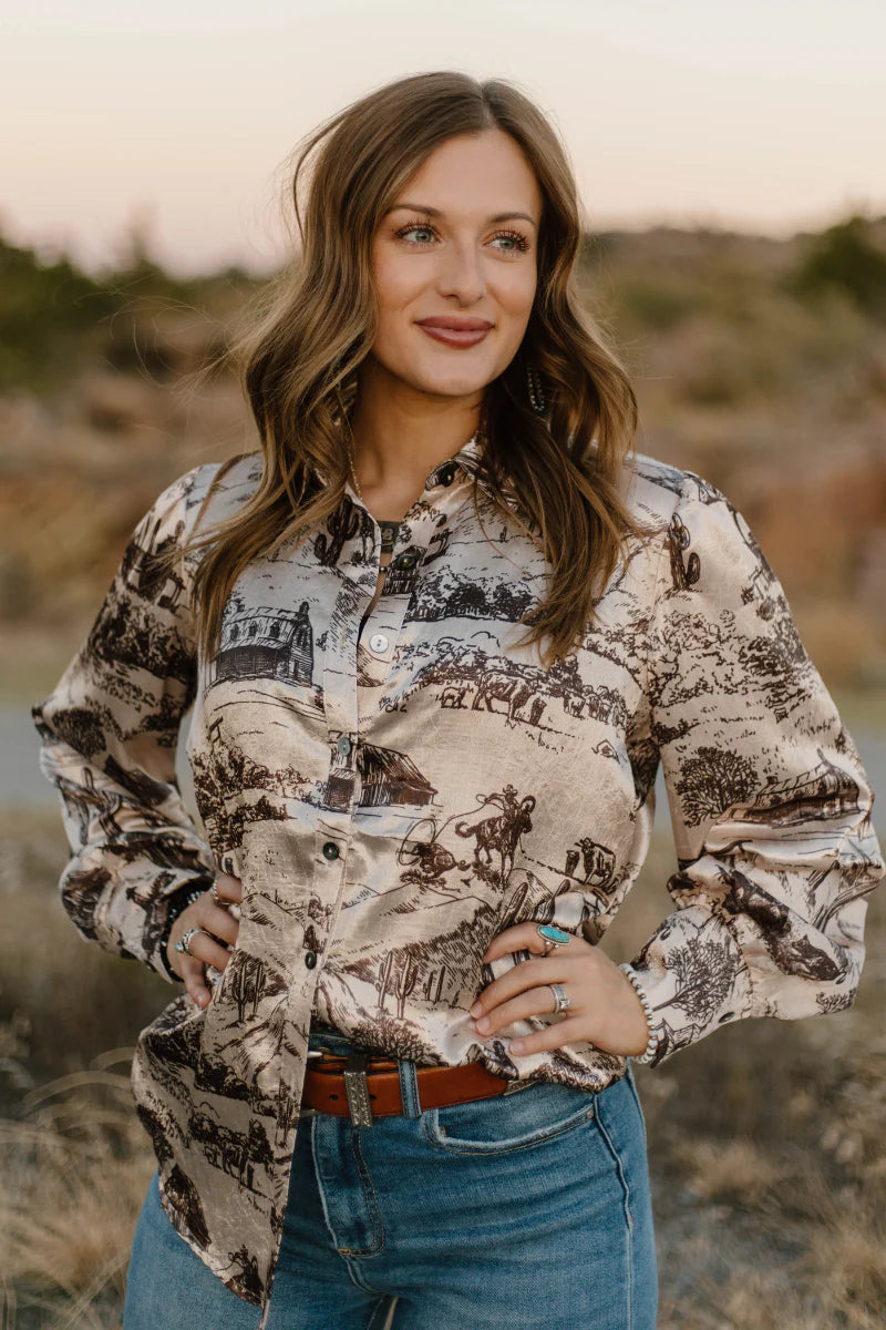 Sterling Kreek Life On The Ranch Button Up