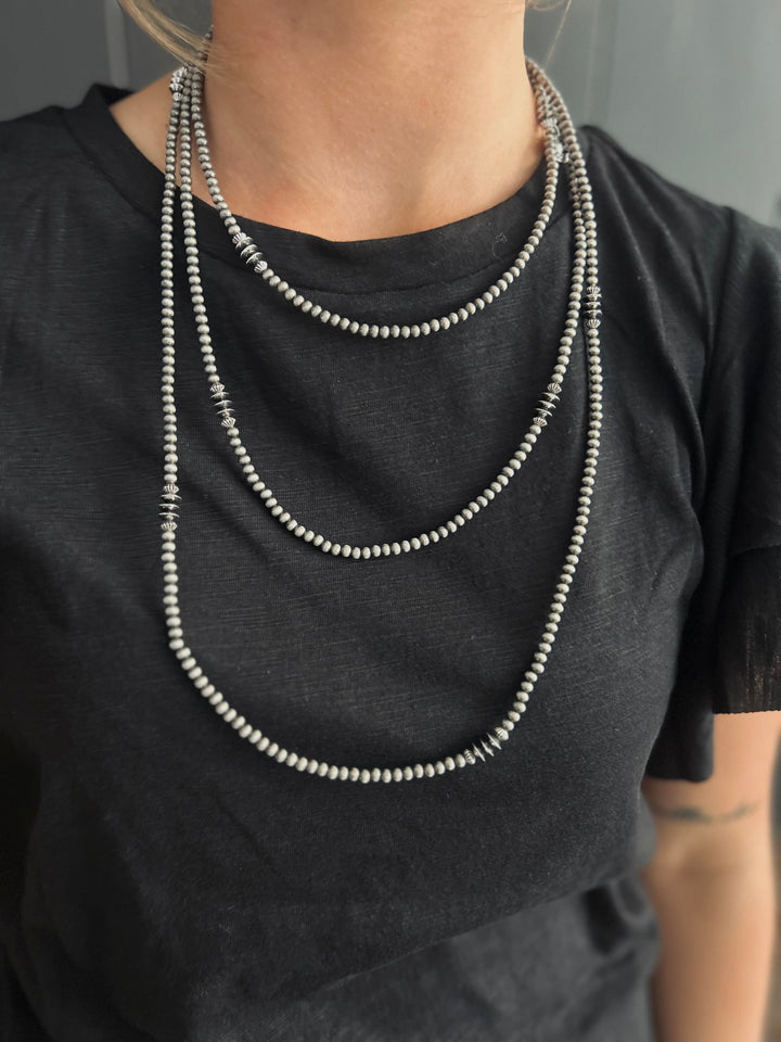 Long Black Train Dainty Accent Necklace