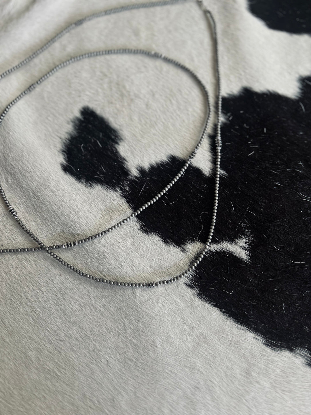 Long Black Train Dainty Accent Necklace