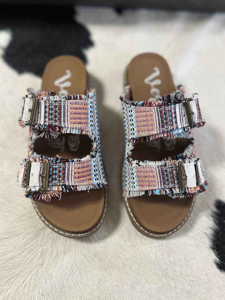 Mackenzie Cream Multicolor Sandals*