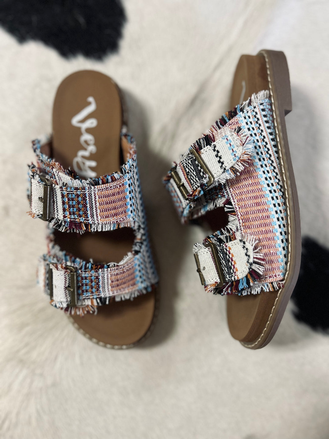 Mackenzie Cream Multicolor Sandals*