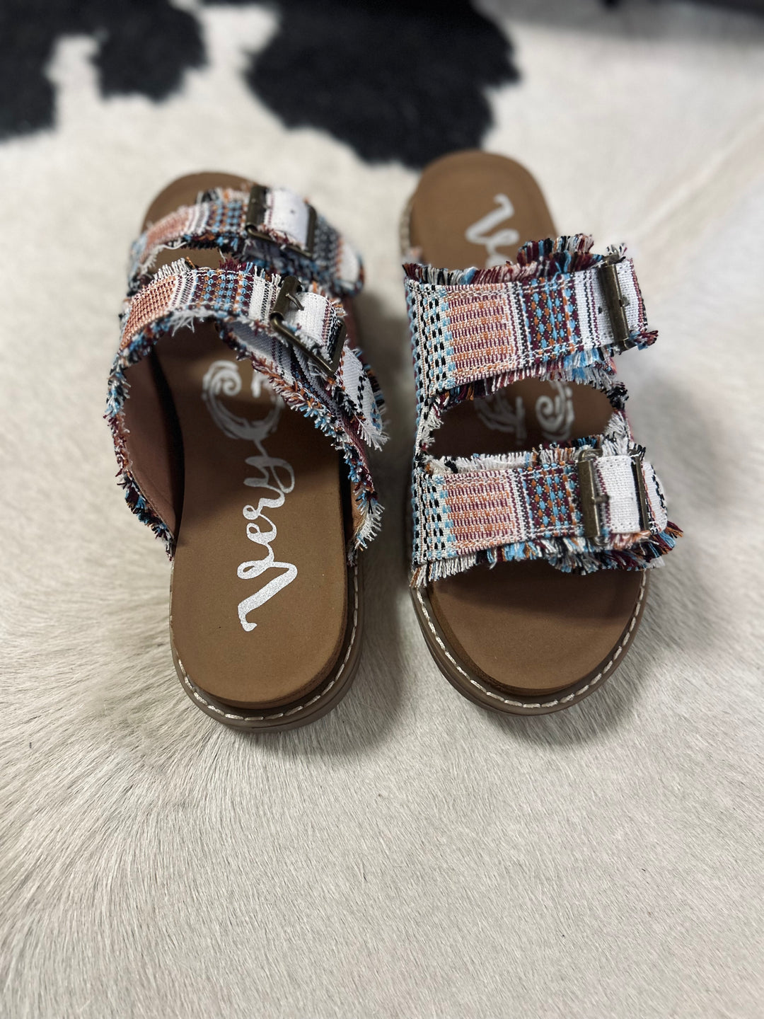 Mackenzie Cream Multicolor Sandals*
