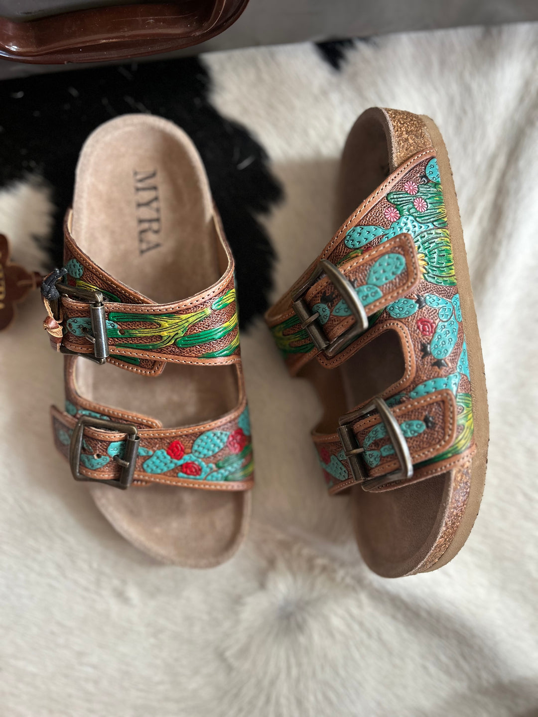 Myra Falling Feather Sandals*