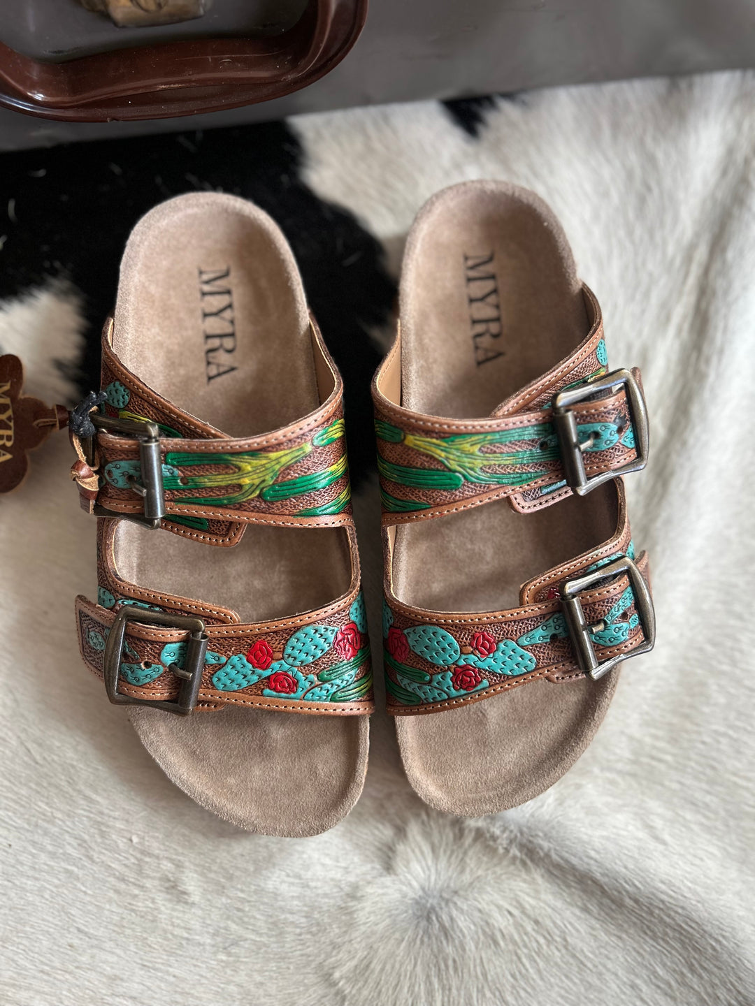 Myra Falling Feather Sandals*