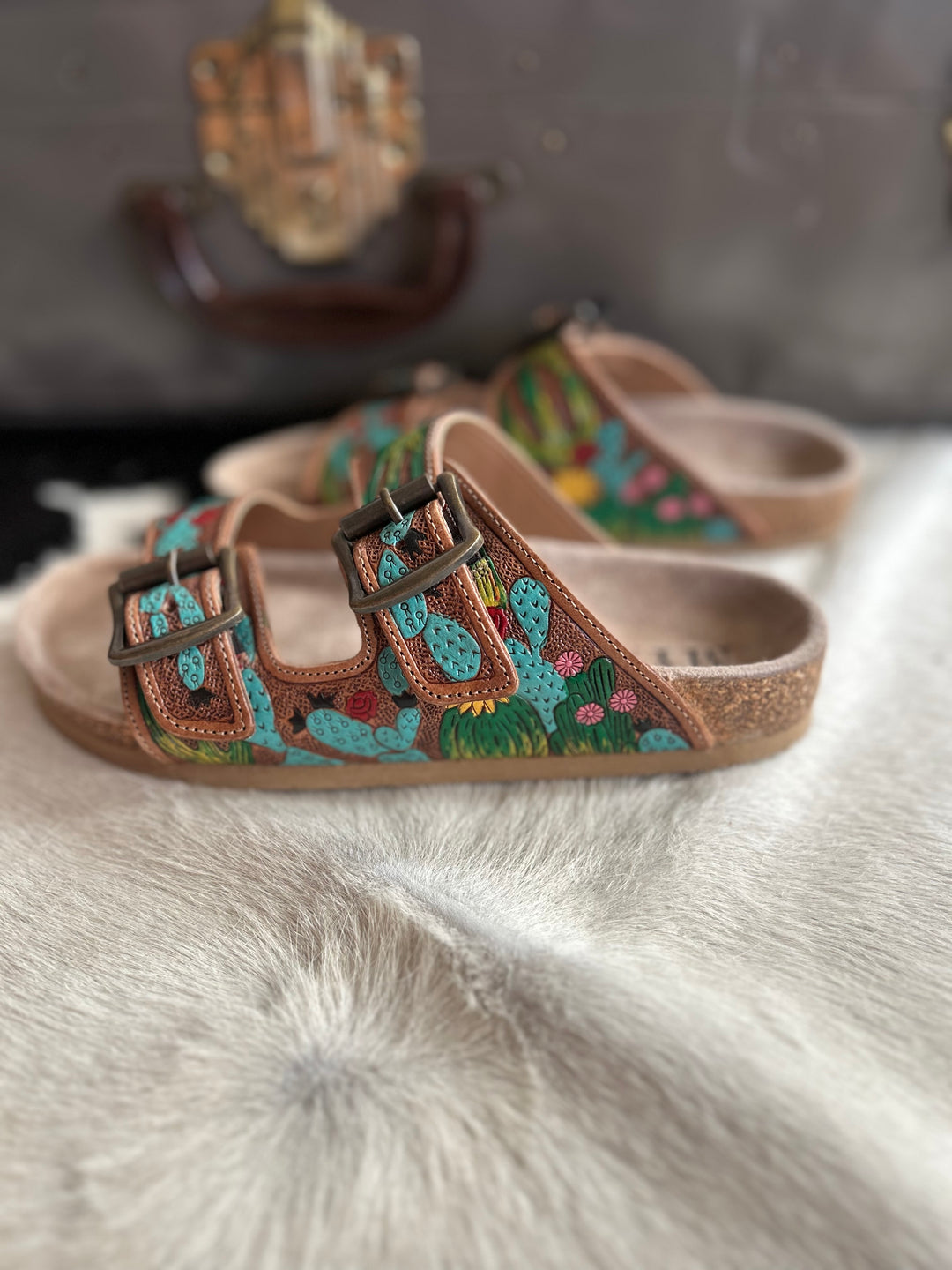 Myra Falling Feather Sandals*