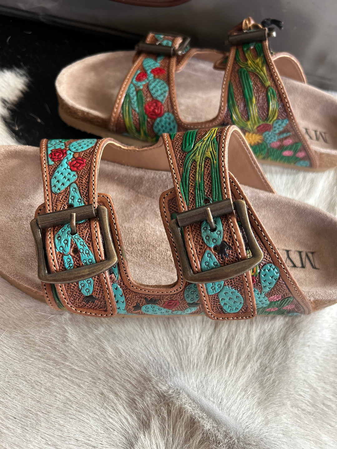 Myra Falling Feather Sandals*