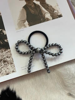 Navajo Pearl Ribbon Stretch Hair Tie