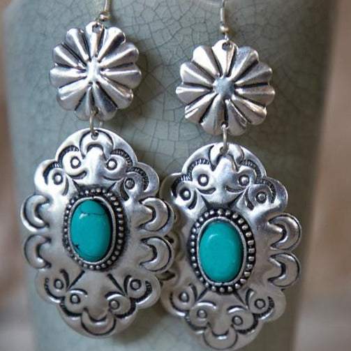 fashioned turquoise earrings