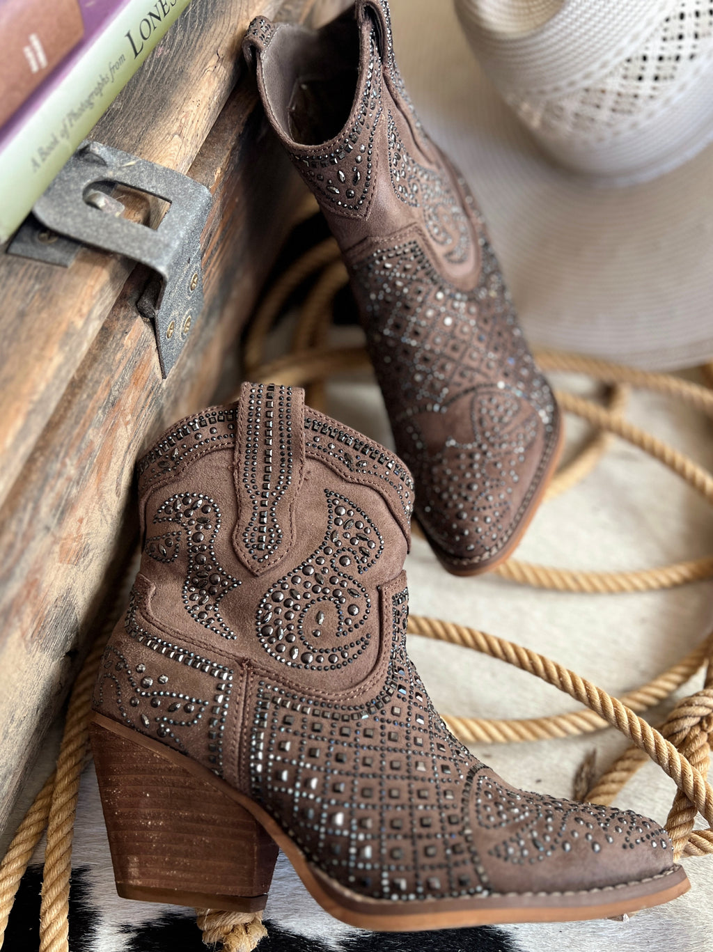 On My Own Brown Booties | gussieduponline